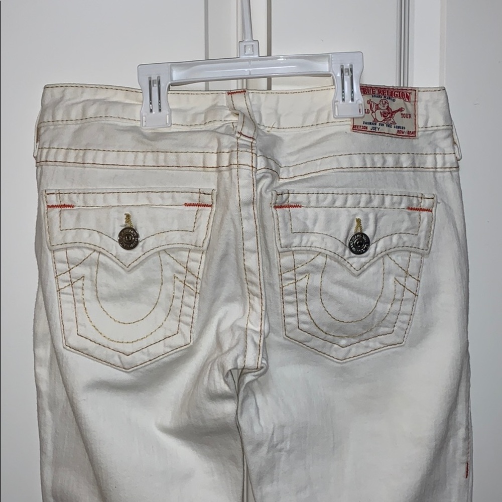 COPY - True religion off white flare leg jeans